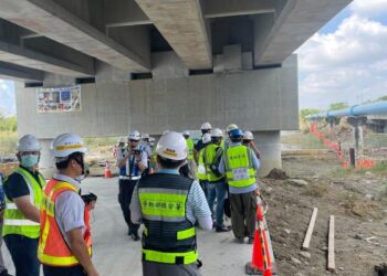 市道165線青葉橋改建工程重視工安與職安 參加金安獎 勞動部職安署實地評審