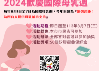 2024歡慶國際母乳週，相關資源報你知 
