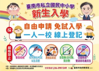 南市私立中小學新生入學全面採用線上登記 省時又便利 南市教育局依法督導私校入學 落實免試及公平性 南市私立中小學新生入學全面採用線上登記 省時又便利 南市教育局依法督導私校入學 落實免試及公平性