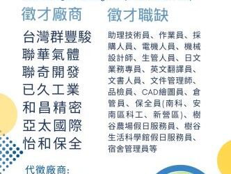 114/5/9(五)勞工局職訓就服中心辦理樹谷音樂廳小型徵才活動,歡迎求職民眾踴躍參加。 114/5/9(五)勞工局職訓就服中心辦理樹谷音樂廳小型徵才活動,歡迎求職民眾踴躍參加。