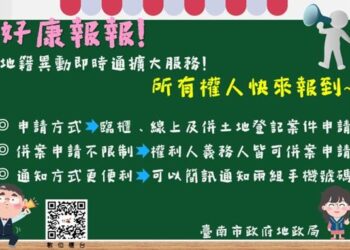 防騙升級!盜賣不動產不再來!市長黃偉哲呼籲申辦地籍異動即時通保權益
