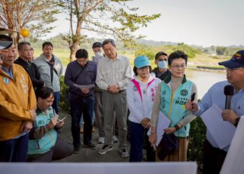 強化防災韌性! 林岱樺現勘仁武觀音湖 促經濟部納入「加強調洪設施」最優先核定 強化防災韌性! 林岱樺現勘仁武觀音湖 促經濟部納入「加強調洪設施」最優先核定