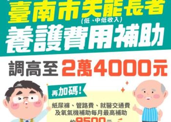 南市布建普及長照服務 黃偉哲宣布調升低收及中低失能養護費補助