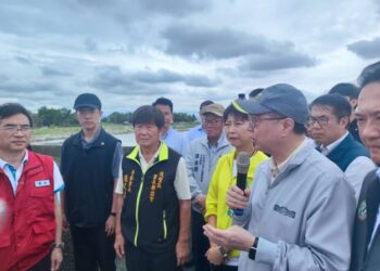行政院長卓榮泰台南後壁及白河勘災 黃偉哲市長爭取17.5億元整治菁寮排水