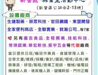 114/8/8(五)勞工局職訓就服中心辦理2025新營區聯合徵才活動, 歡迎求職民眾踴躍參加 114/8/8(五)勞工局職訓就服中心辦理2025新營區聯合徵才活動, 歡迎求職民眾踴躍參加