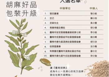 臺南胡麻好品包裝升級計畫公布入選名單　十組在地好物將展現全新風貌