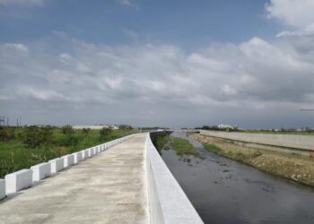 鹽水排水治理工程一期完工 通過丹娜絲颱風及西南風大豪雨考驗 守護聚落農田安全