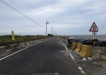 鹽埕第二道防線於楊柳颱風發揮 市道176暢通、社區未淹水 鹽埕第二道防線於楊柳颱風發揮 市道176暢通、社區未淹水