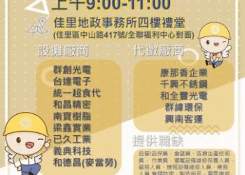 114/9/17(三)勞工局職訓就服中心辦理「2025佳里區聯合徵才活動」歡迎求職民眾踴躍參加 114/9/17(三)勞工局職訓就服中心辦理「2025佳里區聯合徵才活動」歡迎求職民眾踴躍參加