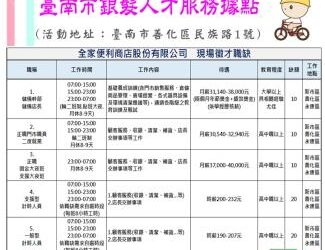 114/12/20(六)勞工局職訓就服中心辦理『全家便利商店股份有限公司』單一徵才活動,歡迎求職民眾踴躍參加 114/12/20(六)勞工局職訓就服中心辦理『全家便利商店股份有限公司』單一徵才活動,歡迎求職民眾踴躍參加