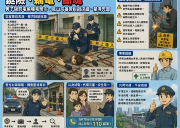 【鋌險、竊電、斷魂】男子疑剪電線觸電殞命,鳳山局雄警封鎖採證、釐清死因 【鋌險、竊電、斷魂】男子疑剪電線觸電殞命,鳳山局雄警封鎖採證、釐清死因