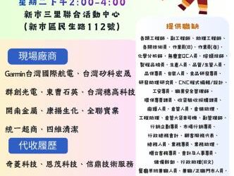 115/2/24(二)勞工局職訓就服中心辦理「萬馬奔騰·職達新市」新春就業徵才活動,歡迎求職民眾踴躍參加 115/2/24(二)勞工局職訓就服中心辦理「萬馬奔騰·職達新市」新春就業徵才活動,歡迎求職民眾踴躍參加