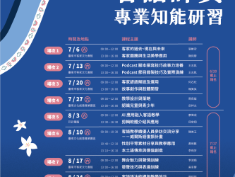 【公告】臺南市113年客語師資專業知能研習 開始報名囉！