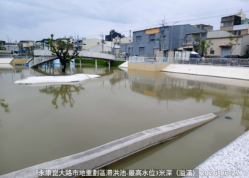 「南市土地開發區規劃滯洪池，因應極端氣候強降雨，降低淹水災害」