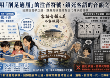 【社論】莫用「削足適履」的注音符號，鎖死客語的音韻之美