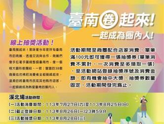 2024臺南圈起來：商圈聯合抽獎活動開跑