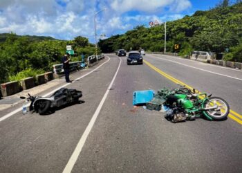 禮讓蝴蝶不慎發生擦撞　恆警呼籲駕駛注意周遭情況