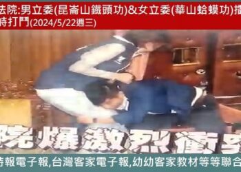 374立法院:男立委(昆崙山鐡頭功)&女立委(華山蛤蟆功)擂台對峙打鬥(05:04分)(2024/5/22週三)