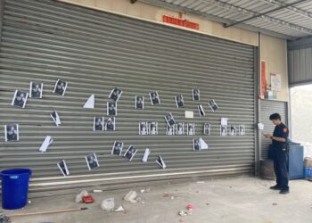 鹽埔鄉某汽車保修廠遭貼紙條討債案　里港分局已主動介入調查