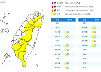 影音/20260717對流雲系發展旺盛 12縣市大雨特報 影音/20260717對流雲系發展旺盛 12縣市大雨特報